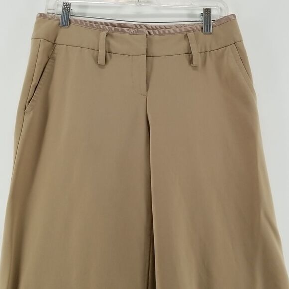 🎁5/$25 Body by Victoria Pants Women's Size 6 Marisa Fit Wide Leg Tan - Picture 2 of 9
